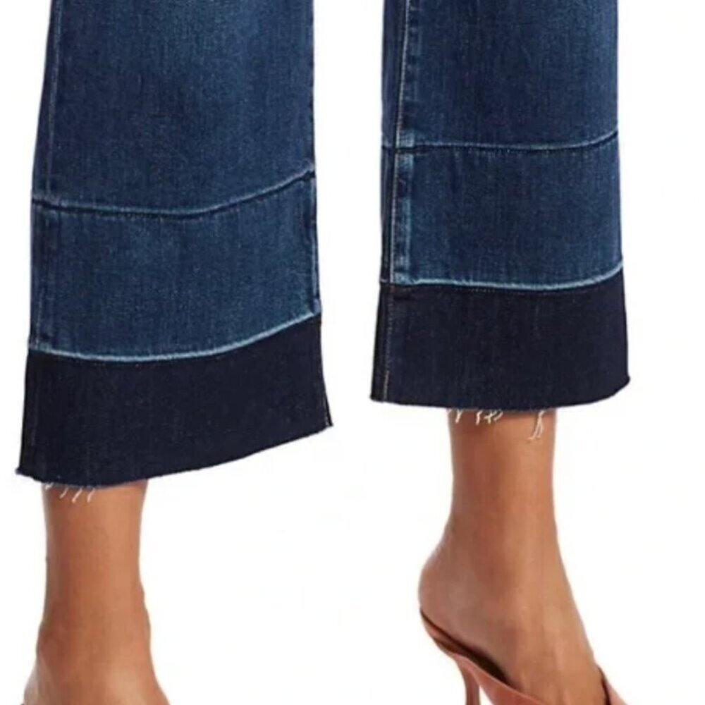 AG ADRIANO GOLDSCHMIED The Etta High Waisted Wide Leg Crop Jeans Released Hem 26 - Picture 2 of 16